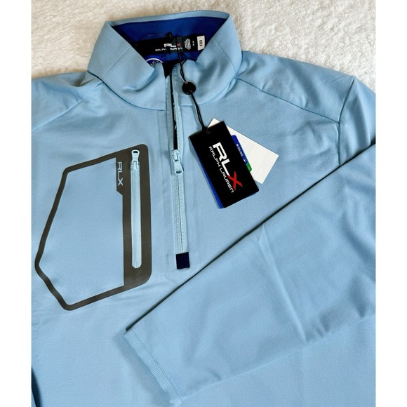 RLX Ralph Lauren Men's Size Small S Light Blue 1/4 Zip Performance Pullover‎ New - Picture 1 of 12